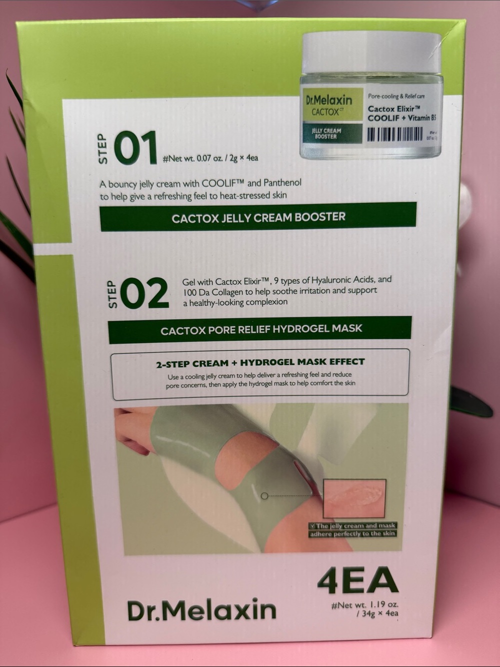 Cactox Jelly Cream Booster & Pore Relief Hydrogel Mask - Green